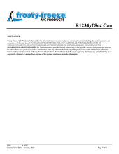 R1234yf Refrigerant Safety Data Sheet