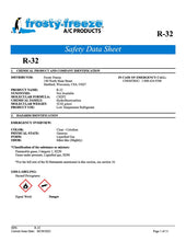 R32 Refrigerant SDS Sheet