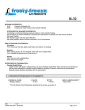 R32 Refrigerant SDS Sheet