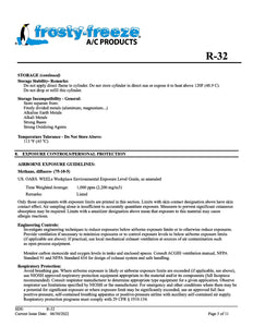 R32 Refrigerant SDS Sheet