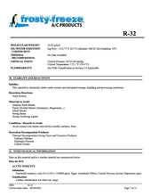 R32 Refrigerant SDS Sheet