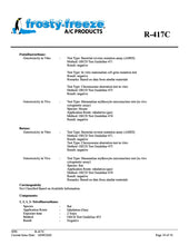 R417c Refrigerant SDS Sheet