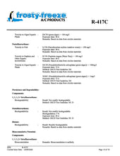 R417c Refrigerant SDS Sheet