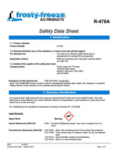 R470a Refrigerant SDS Sheet