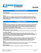 R470a Refrigerant SDS Sheet