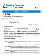 R744 Refrigerant SDS Sheet