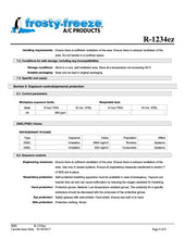 R1234ze Refrigerant SDS Sheet