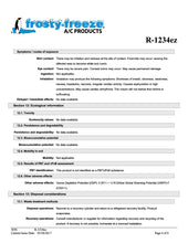 R1234ze Refrigerant SDS Sheet