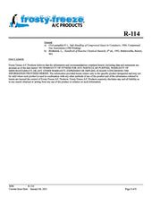 R114 Refrigerant SDS Sheet