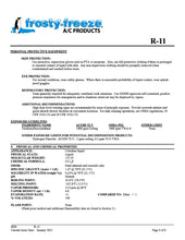 R11 Refrigerant SDS Sheet