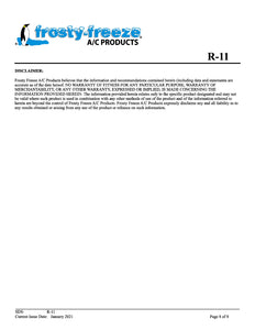 R11 Refrigerant SDS Sheet