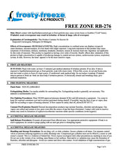 R276 *Freezone Refrigerant SDS Sheet