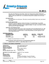 R401a Refrigerant SDS Sheet