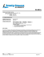 R401a Refrigerant SDS Sheet
