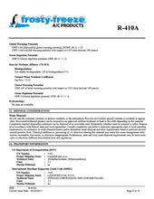 R410a Refrigerant SDS Sheet