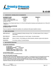 R414b Refrigerant SDS Sheet