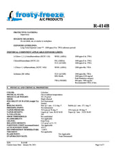 R414b Refrigerant SDS Sheet