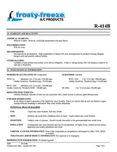 R414b Refrigerant SDS Sheet