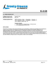 R414b Refrigerant SDS Sheet