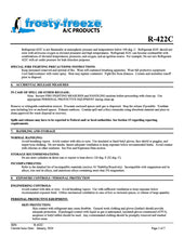 R422c (One Shot) Refrigerant SDS Sheet