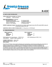 R422c (One Shot) Refrigerant SDS Sheet