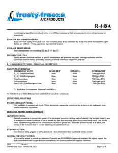 R448a Refrigerant SDS Sheet