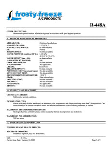 R448a Refrigerant SDS Sheet