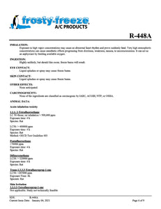 R448a Refrigerant SDS Sheet