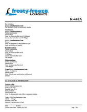 R448a Refrigerant SDS Sheet