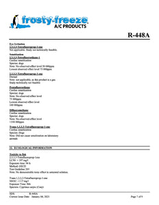 R448a Refrigerant SDS Sheet