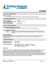 R448a Refrigerant SDS Sheet