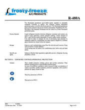 R480a Refrigerant SDS Sheets