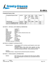 R480a Refrigerant SDS Sheets