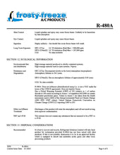 R480a Refrigerant SDS Sheets