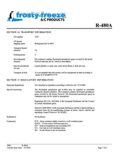 R480a Refrigerant SDS Sheets