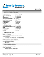 R513a Refrigerant SDS Sheet