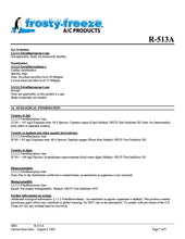 R513a Refrigerant SDS Sheet