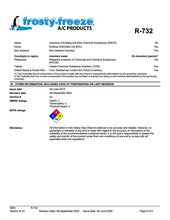 R732 Refrigerant SDS Sheet