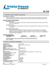 R744 Refrigerant SDS Sheet
