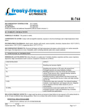 R744 Refrigerant SDS Sheet