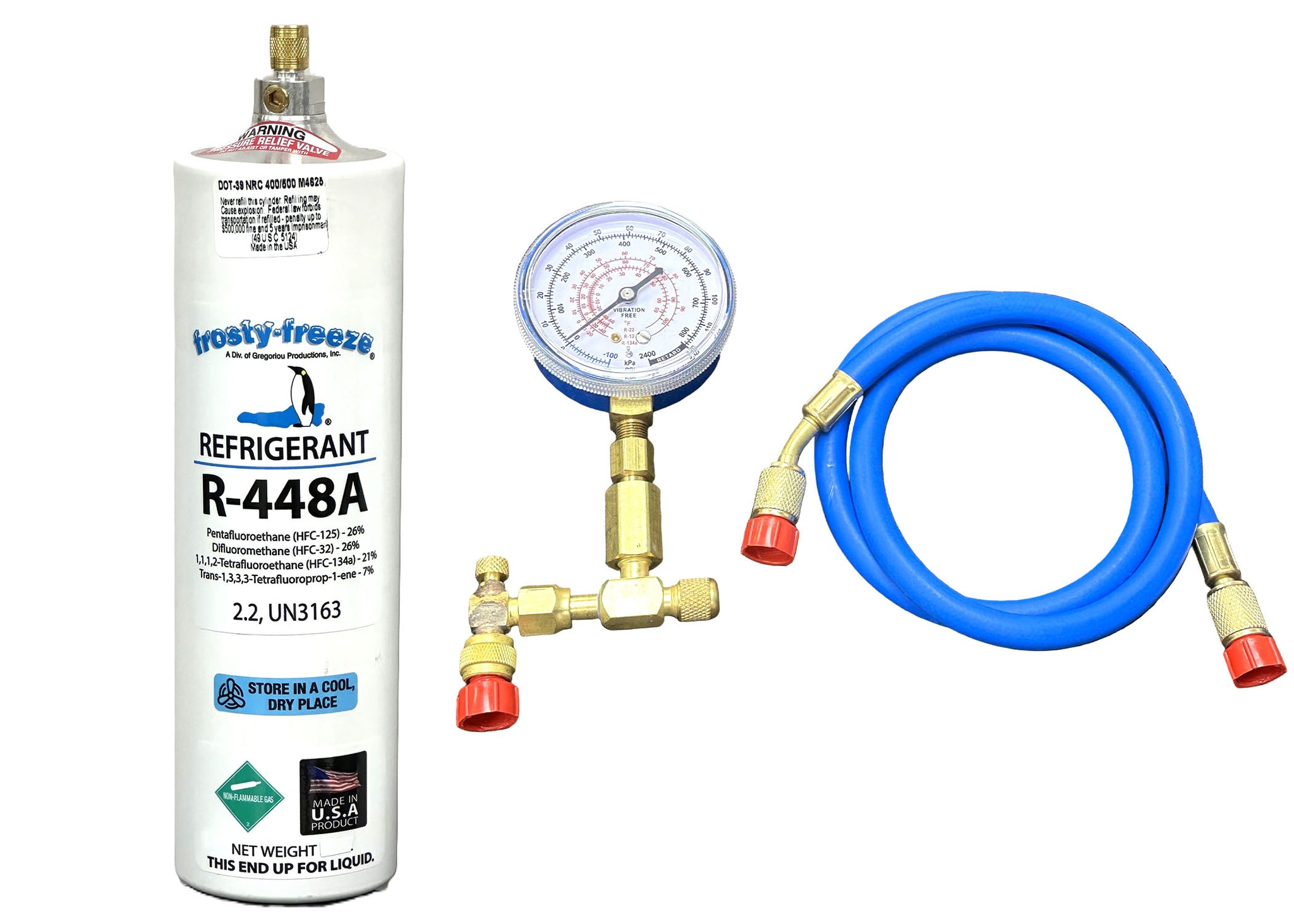 Hmis R448a R448a, Refrigerant 8 oz., Professional Check & Charge-It Kit – Frosty ...