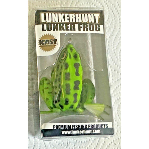 Lunkerhunt, Lunker Frog, Award Winning, LF01-Green Tea, Legs Extend Retrieve