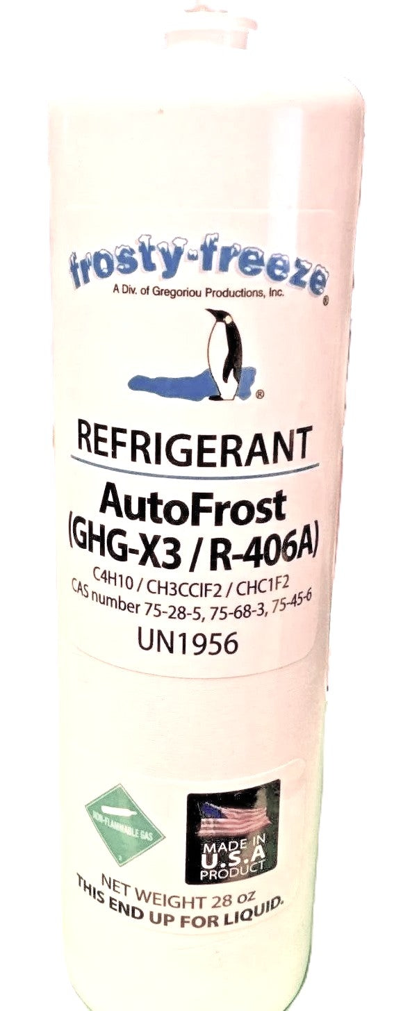 R406a, (GHG-X3), Auto Frost, 38 oz, R12 Replacement, In Stock, Fast Shipping