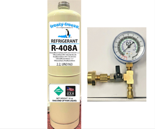 R408a, 18 oz. Can. CGA600 Top, Replacement for R502 Med. & Low Temp. Applications