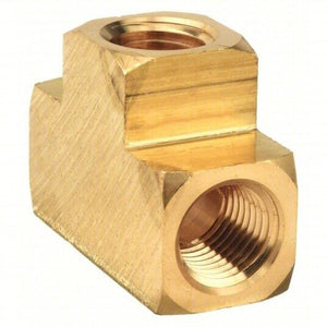 Extruded Tee Brass 1/4" x 1/4" x 1/4" NPT Female Fitting Pipe Size, Class 150