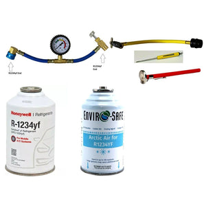 Refrigerant HFO-1234yf, Auto A/C, 8 oz Self Sealing Unique Fitting KIT# YFAA