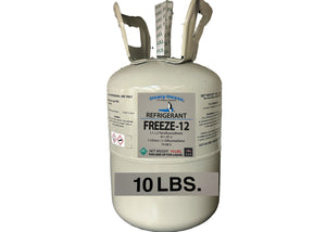 FREEZE 12, R-12, R12 REPLACEMENT, NON-FLAMMABLE NO CFC'S, 10 Lb. Cylinder