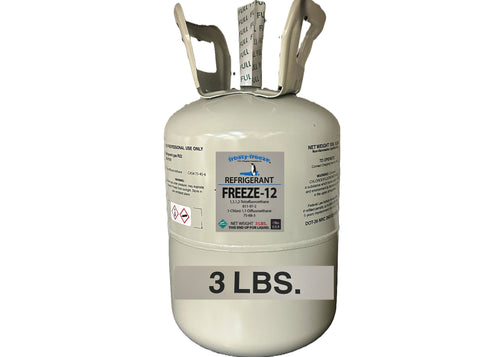 FREEZE 12, R-12, R12 REPLACEMENT, NON-FLAMMABLE NO CFC'S, 3 Lb. Cylinder