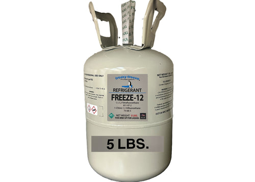 FREEZE 12, R-12, R12 REPLACEMENT, NON-FLAMMABLE NO CFC'S, 5 Lb. Cylinder