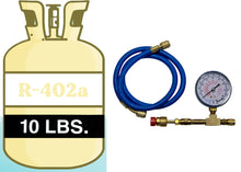 R402a, (HP80), 10 Lbs., Refrigerant Professional Check & Charge-It Kit